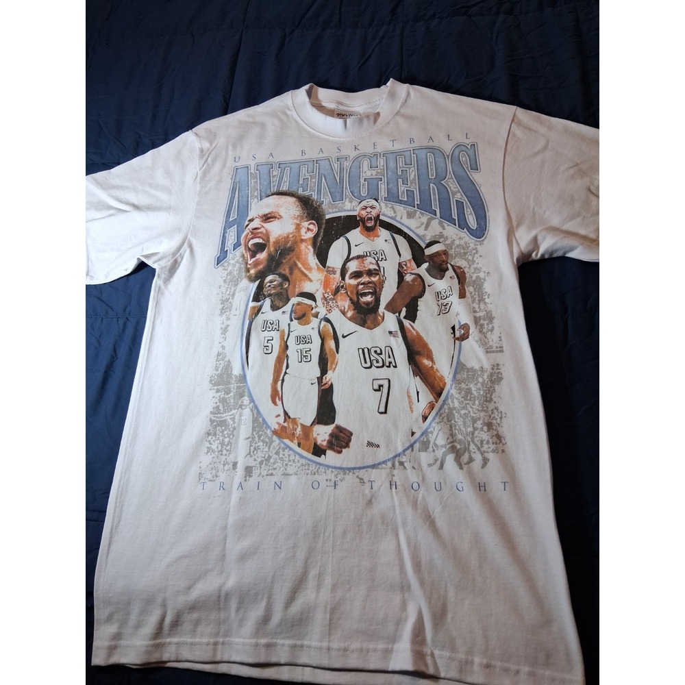 Team USA Basketball 2024 Olympics Caricature T-Shirt Men's Size Large